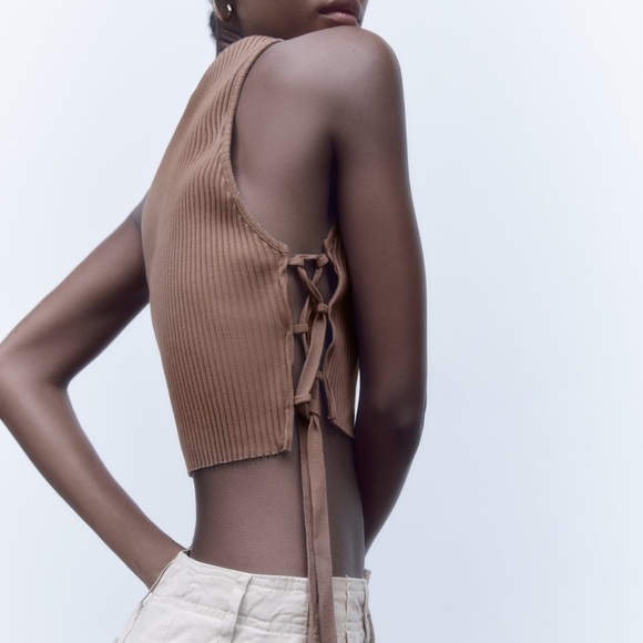 Zara Ribbed Crop Top - Picture 4 of 4